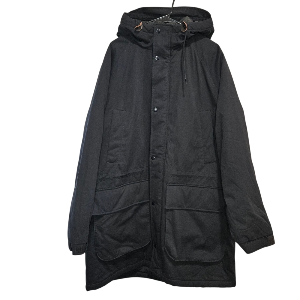 J Crew Men's Black Hull Hooded Jacket With Primaloft